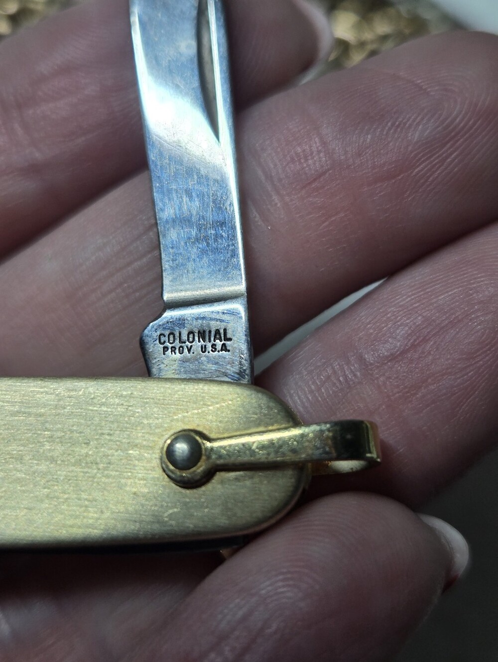 Vintage Gold-Tone Multi-Blade Pocket Knife Set - Gold - Picture 8 of 9